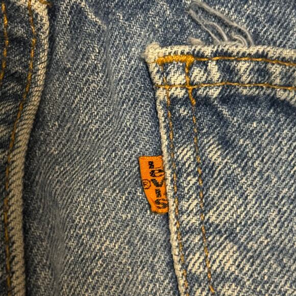 Vintage Levi's 517 Orange Tab Bootcut Jeans Size 34x34 90s Western - Picture 4 of 7